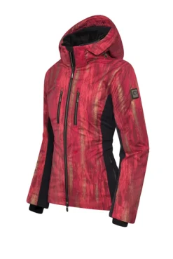 DESCENTE NOVA DAMES SKIJACKET DONKERROOD / GOUD