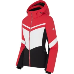 DESCENTE PAULA GESOLEERDE JAS - ROOD - DAMES