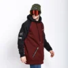 Oneskee Waterdichte Heren Hoodie Burgundy/Zwart - Heren