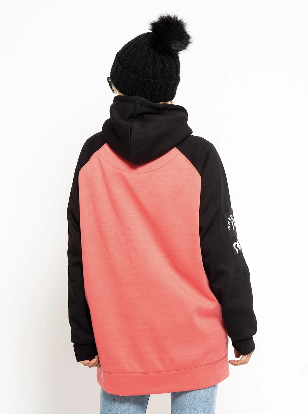 Waterdichte Heren Hoodie Roze/Zwart - Dames 3 Waterdichte Heren Hoodie Roze/Zwart - Dames - Afbeelding 3