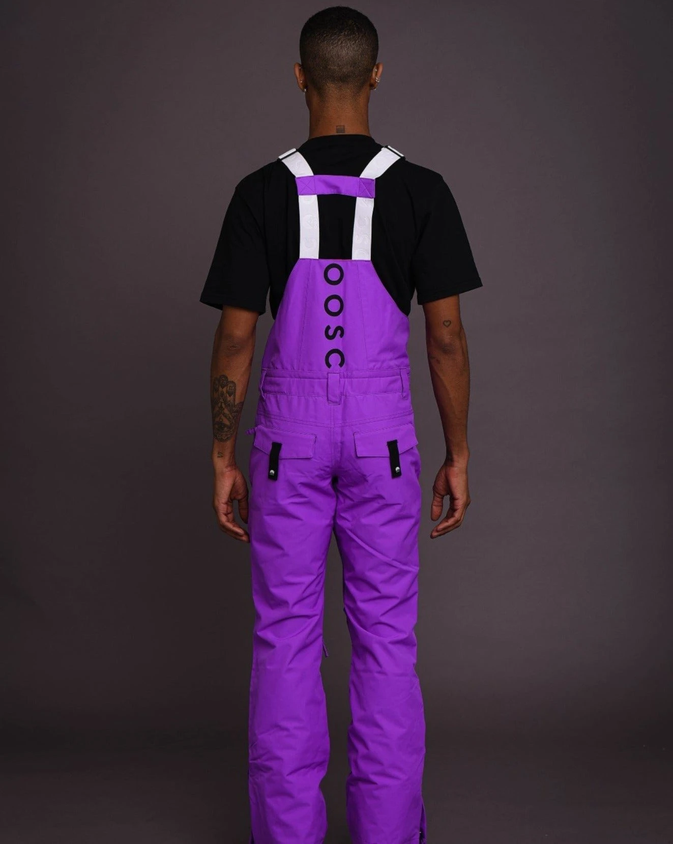 FRESH POW HEREN SKI & SNOWBOARD BIB BROEK - PAARS & ZWART 4 FRESH POW HEREN SKI & SNOWBOARD BIB BROEK - PAARS & ZWART - Afbeelding 4