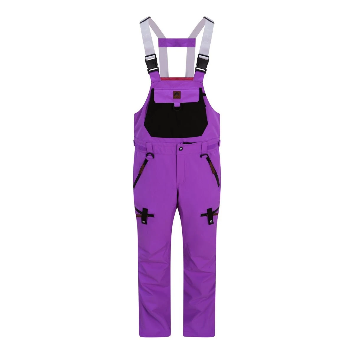 FRESH POW HEREN SKI & SNOWBOARD BIB BROEK - PAARS & ZWART 1 FRESH POW HEREN SKI & SNOWBOARD BIB BROEK - PAARS & ZWART