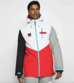 FRESH POW HEREN SKI SNOWBOARDJAS - WIT, ROOD, ZWART & GRIJS