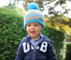 Poederbaas Baby Wintermuts - Beige/blauw -Under Armour || POIVRE BLANC || Poederbaas poederbaas baby wintermuts beige blauw 1