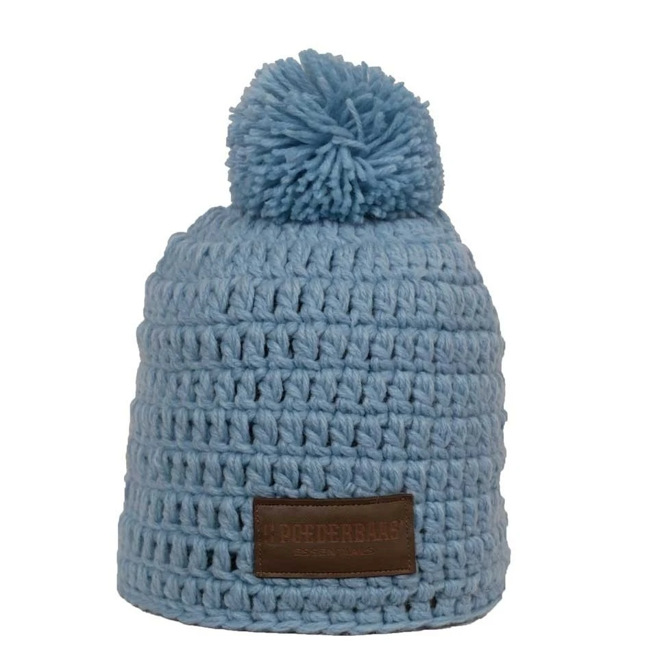 Poederbaas Blauw Gehaakte Muts 1 Poederbaas Blauw Gehaakte Muts