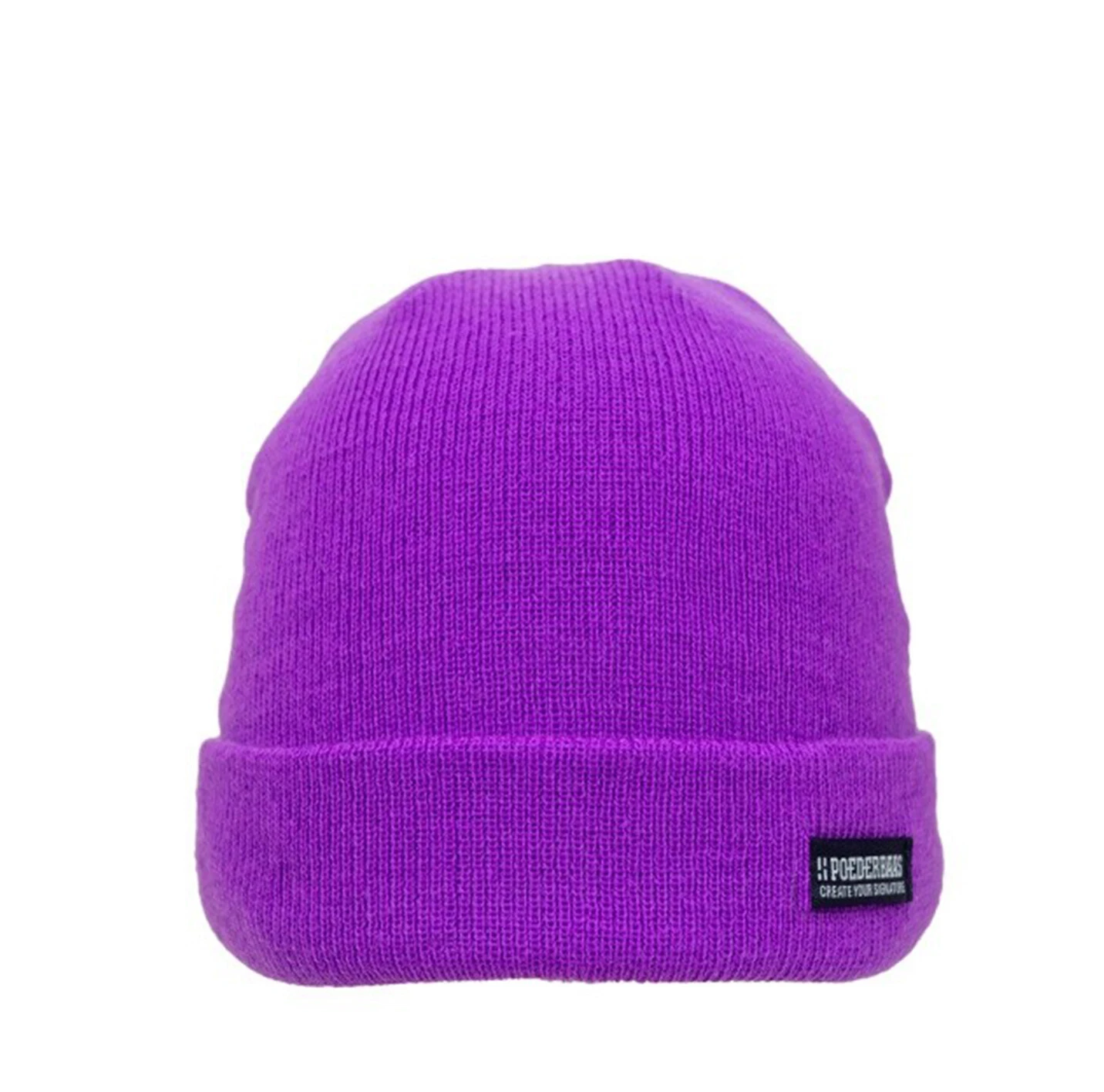 Poederbaas Colorful Basic Beanie - Paars 1 Poederbaas Colorful Basic Beanie - Paars