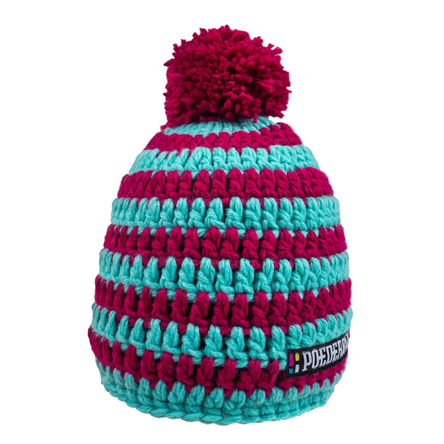 Poederbaas Gehaakte Skimuts - Rood/Groen 1 Poederbaas Gehaakte Skimuts - Rood/Groen