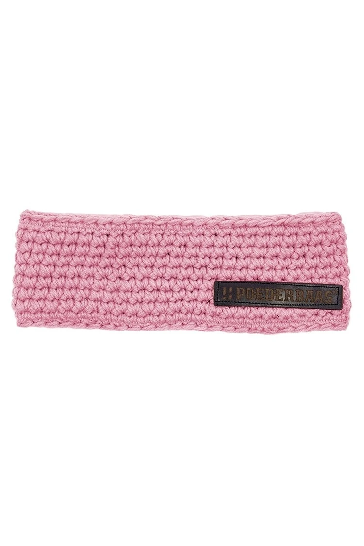 Poederbaas Hoofdband Met Fleece - Roze 1 Poederbaas Hoofdband Met Fleece - Roze
