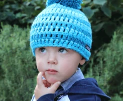 Poederbaas Kleurrijke Babymuts Met Wantjes - Blauw -Under Armour || POIVRE BLANC || Poederbaas poederbaas kleurrijke babymuts met wantjes blauw 1