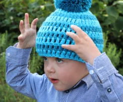 Poederbaas Kleurrijke Babymuts Met Wantjes - Blauw -Under Armour || POIVRE BLANC || Poederbaas poederbaas kleurrijke babymuts met wantjes blauw 2