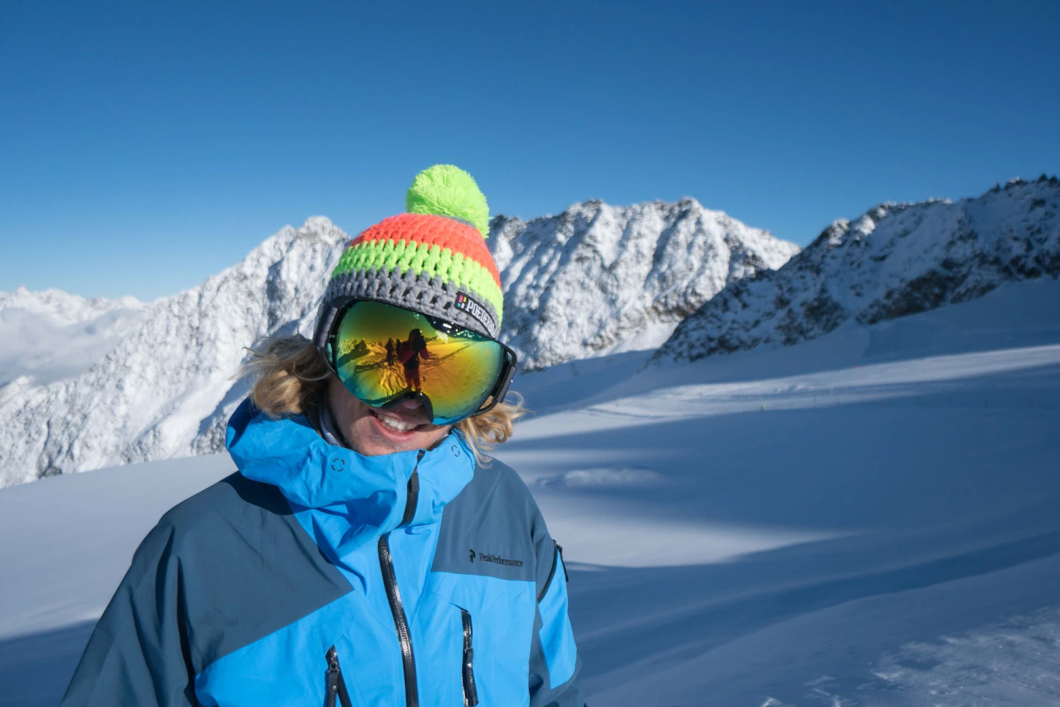 Poederbaas Kleurrijke Gehaakte Muts - Grijs/groen/roze/oranje 2 Poederbaas Kleurrijke Gehaakte Muts - Grijs/groen/roze/oranje - Afbeelding 2