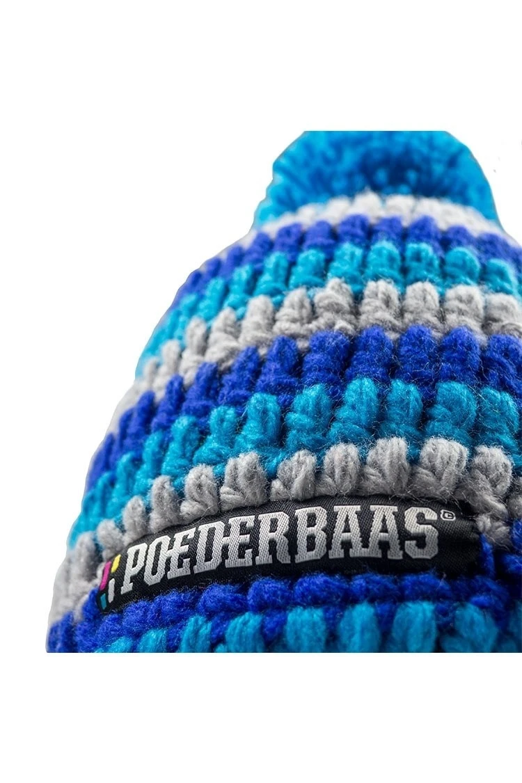 Poederbaas Korte Muts Met Pompon - Grijs/blauw 3 Poederbaas Korte Muts Met Pompon - Grijs/blauw - Afbeelding 3