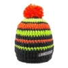 Poederbaas Korte Muts Met Pompon - Zwart/groen/oranje