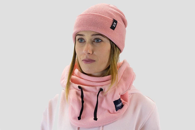 Roze Fleece Balaclava Van Poederbaas (facemask) 4 Roze Fleece Balaclava Van Poederbaas (facemask) - Afbeelding 4