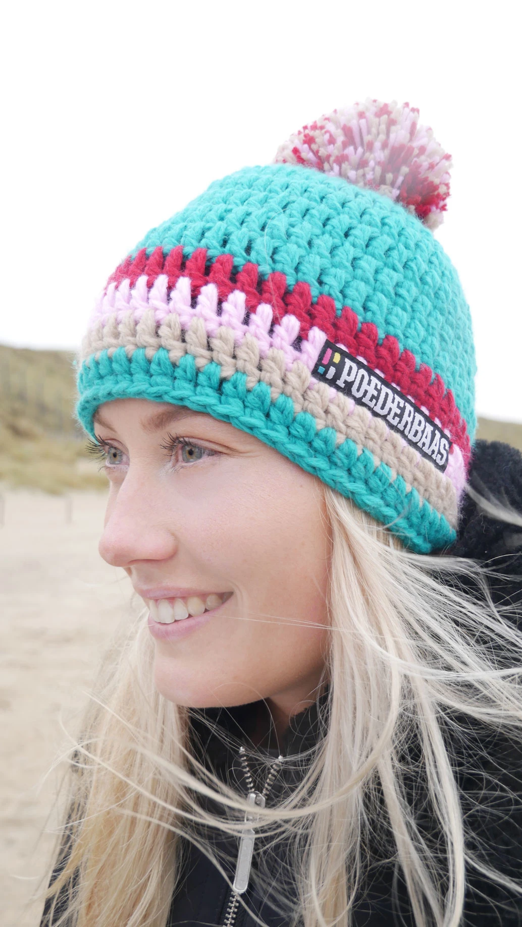 Poederbaas Skimuts - Gehaakte Muts - Gamsleiten - Multicolour - Unisex 3 Poederbaas Skimuts - Gehaakte Muts - Gamsleiten - Multicolour - Unisex - Afbeelding 3