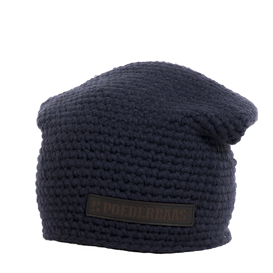 Poederbaas Wintersport Muts Lang - Marineblauw 1 Poederbaas Wintersport Muts Lang - Marineblauw