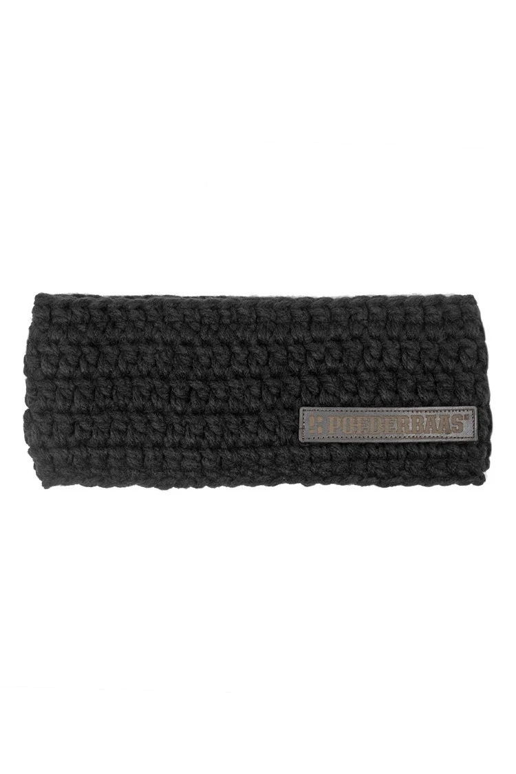Poederbaas Zwarte Hoofdband Met Fleece 1 Poederbaas Zwarte Hoofdband Met Fleece