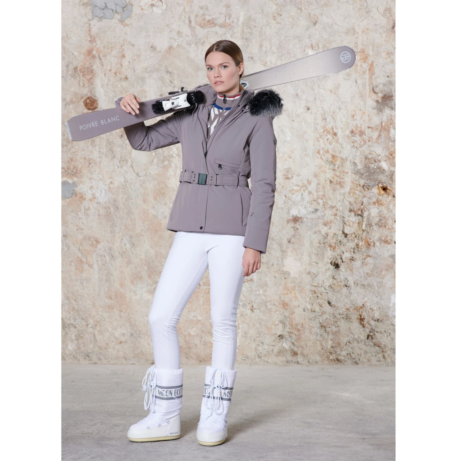 Poivre Blanc Dames Stretch Ski Jas Scarlet Red 2 Poivre Blanc Dames Stretch Ski Jas Scarlet Red - Afbeelding 2