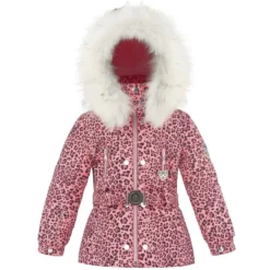 POIVRE BLANC LITTLE GIRLS SKI-JAS - PUNCHPINK LEOPARD