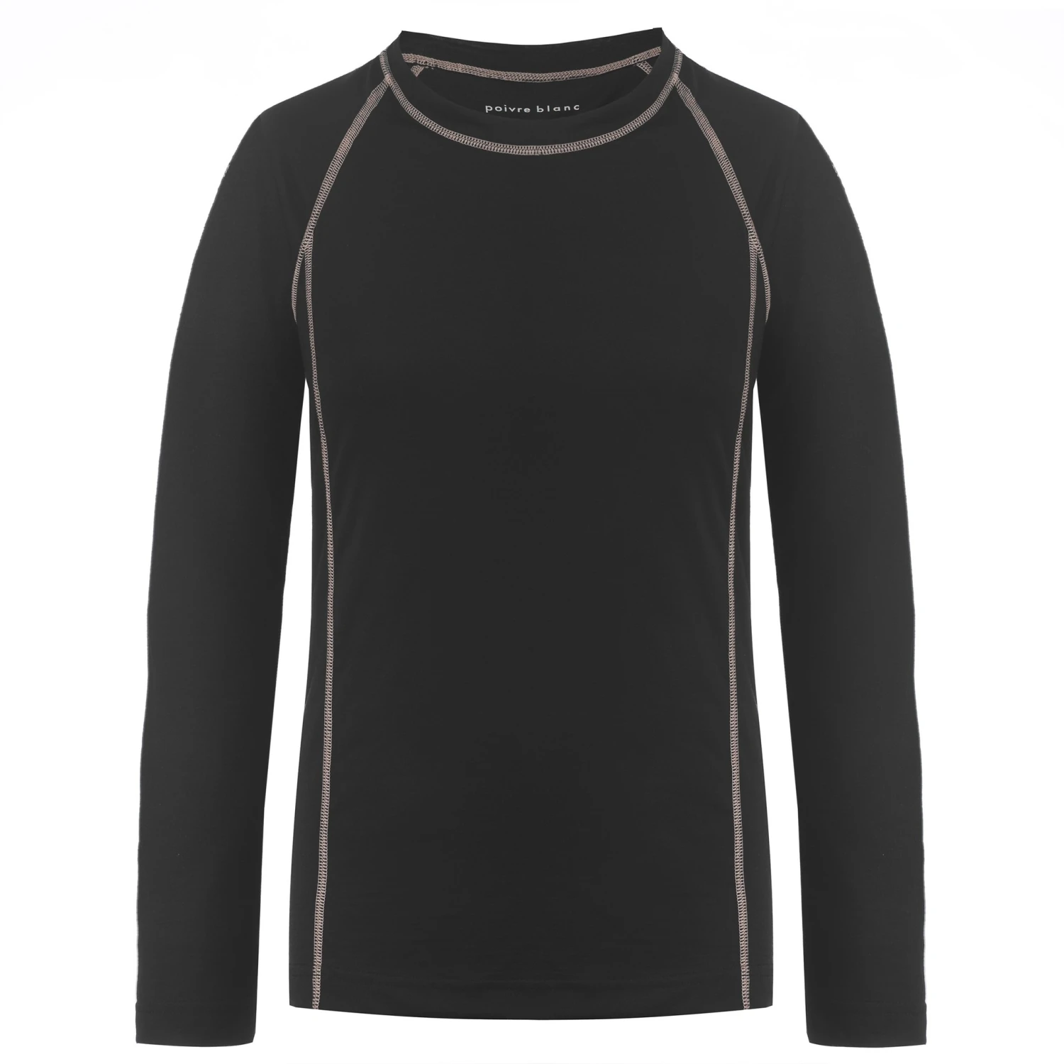 POIVRE BLANC MERINO VROUWEN SWEATER ZWART 1 POIVRE BLANC MERINO VROUWEN SWEATER ZWART