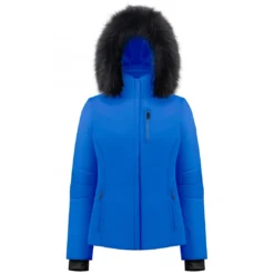 Ski Jas Blauw Met Nepbont Poivre Blanc