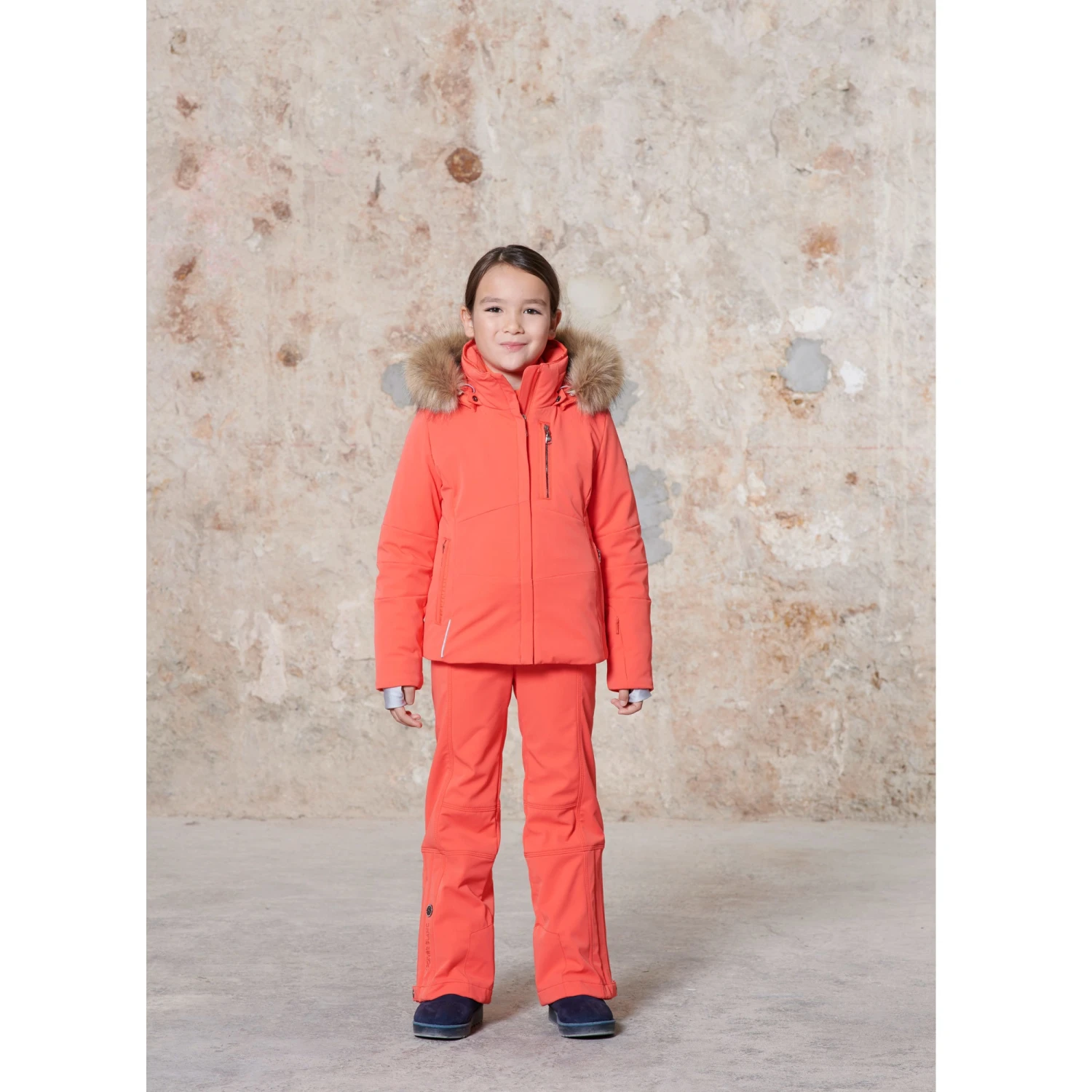 POIVRE BLANC STRETCH SKI BROEK LAVA ORANJE - MEISJES 2 POIVRE BLANC STRETCH SKI BROEK LAVA ORANJE - MEISJES - Afbeelding 2