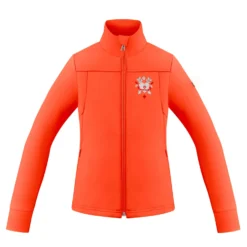 Poivre Blanc Stretch Softshell Fleecejack Lava Oranje - Meisjes