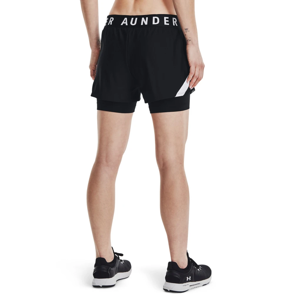 Under Armour Play Up 2-in-1 Shorts-Black / Black / White 2 Under Armour Play Up 2-in-1 Shorts-Black / Black / White - Afbeelding 2