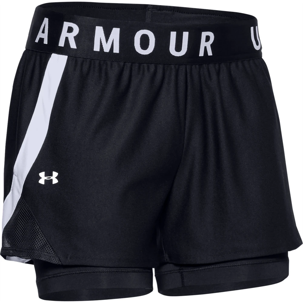 Under Armour Play Up 2-in-1 Shorts-Black / Black / White 3 Under Armour Play Up 2-in-1 Shorts-Black / Black / White - Afbeelding 3