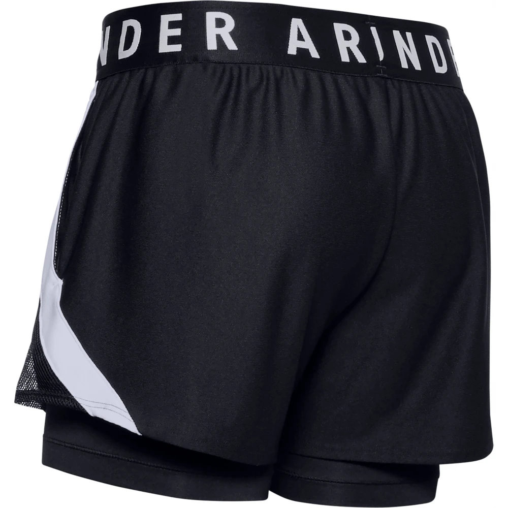 Under Armour Play Up 2-in-1 Shorts-Black / Black / White 4 Under Armour Play Up 2-in-1 Shorts-Black / Black / White - Afbeelding 4
