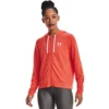 Under Armour Rival Terry FZ Hoodie-Vermillion / Dameshoodie