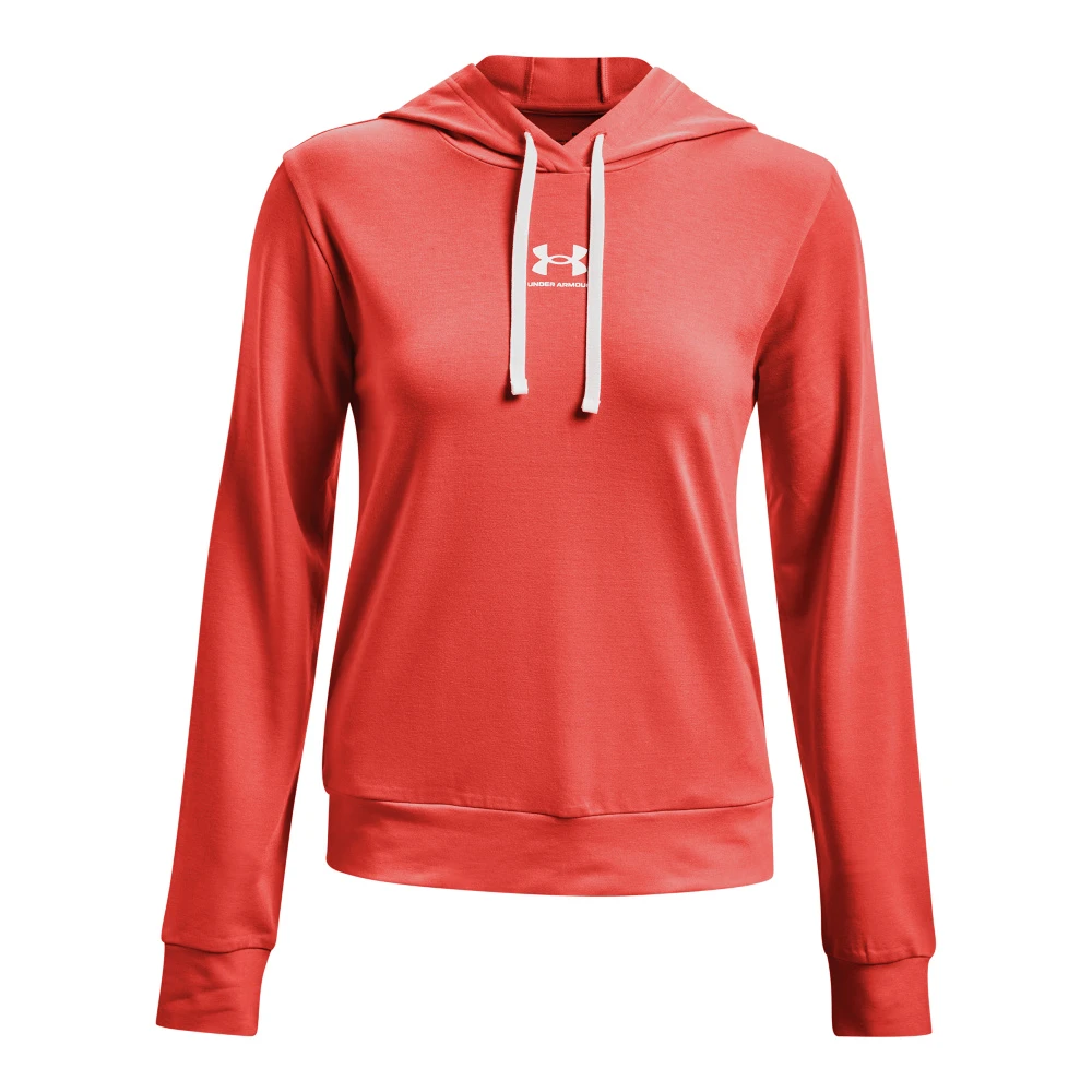 Under Armour Rival Terry Hoodie-Vermillion / / White 2 Under Armour Rival Terry Hoodie-Vermillion / / White - Afbeelding 2