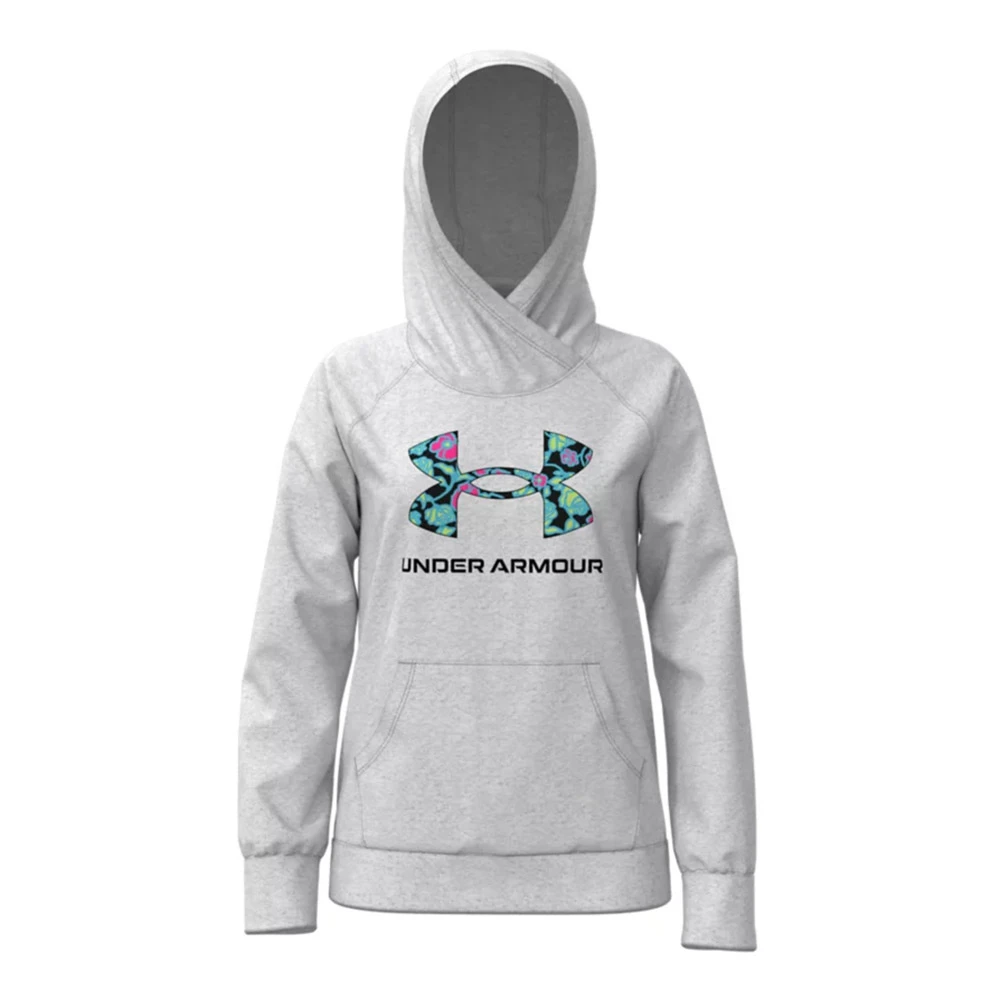 Under Armour Rivaliserende Logo Hoodie-Steel Light Heather / / Fresco Blue 1 Under Armour Rivaliserende Logo Hoodie-Steel Light Heather / / Fresco Blue