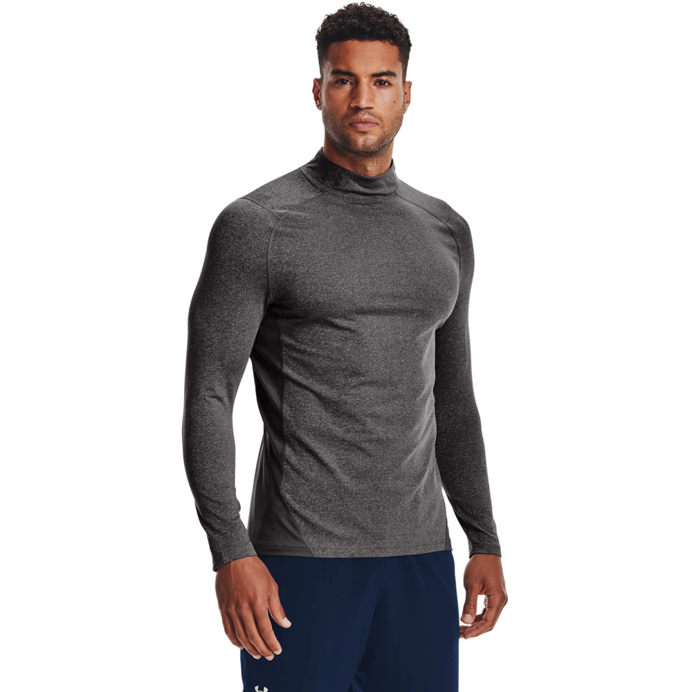 Under Armour UA CG Armour Fitted Mock-Charcoal Light Heather / / Zwart 1 Under Armour UA CG Armour Fitted Mock-Charcoal Light Heather / / Zwart