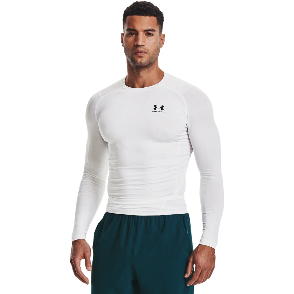 Under Armour UA HG Armor Comp LS- Wit - Sportshirt Lange Mouwen - Heren 1 Under Armour UA HG Armor Comp LS- Wit - Sportshirt Lange Mouwen - Heren