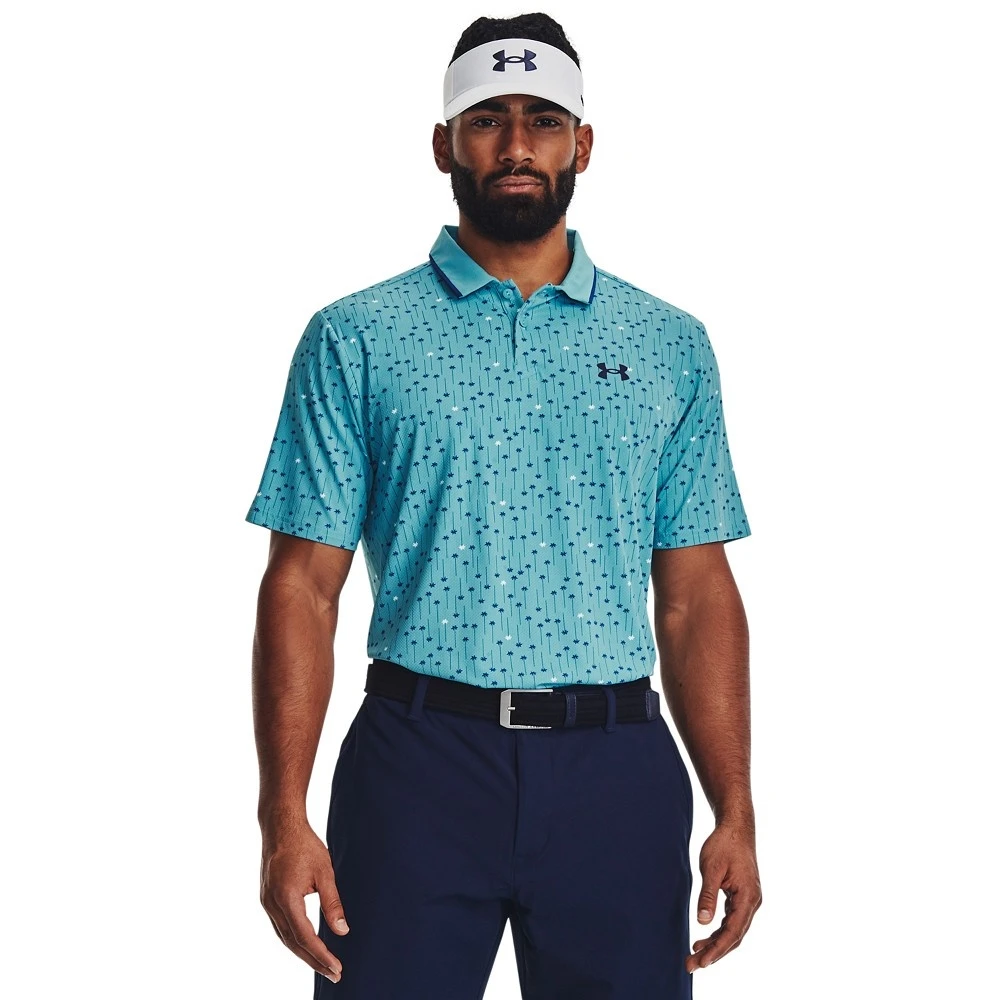 Under Armour UA Iso-Chill Palm Dash Polo-Glacier Blue / Blue Mirage / Blue Mirage 1 Under Armour UA Iso-Chill Palm Dash Polo-Glacier Blue / Blue Mirage / Blue Mirage