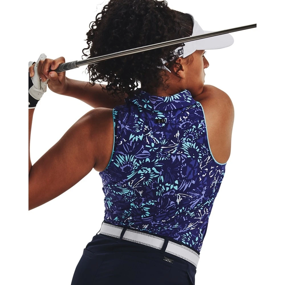 Under Armour UA Iso-Chill Polo SL-Sonar Blue / Baja Blue / Metallic Silver 2 Under Armour UA Iso-Chill Polo SL-Sonar Blue / Baja Blue / Metallic Silver - Afbeelding 2