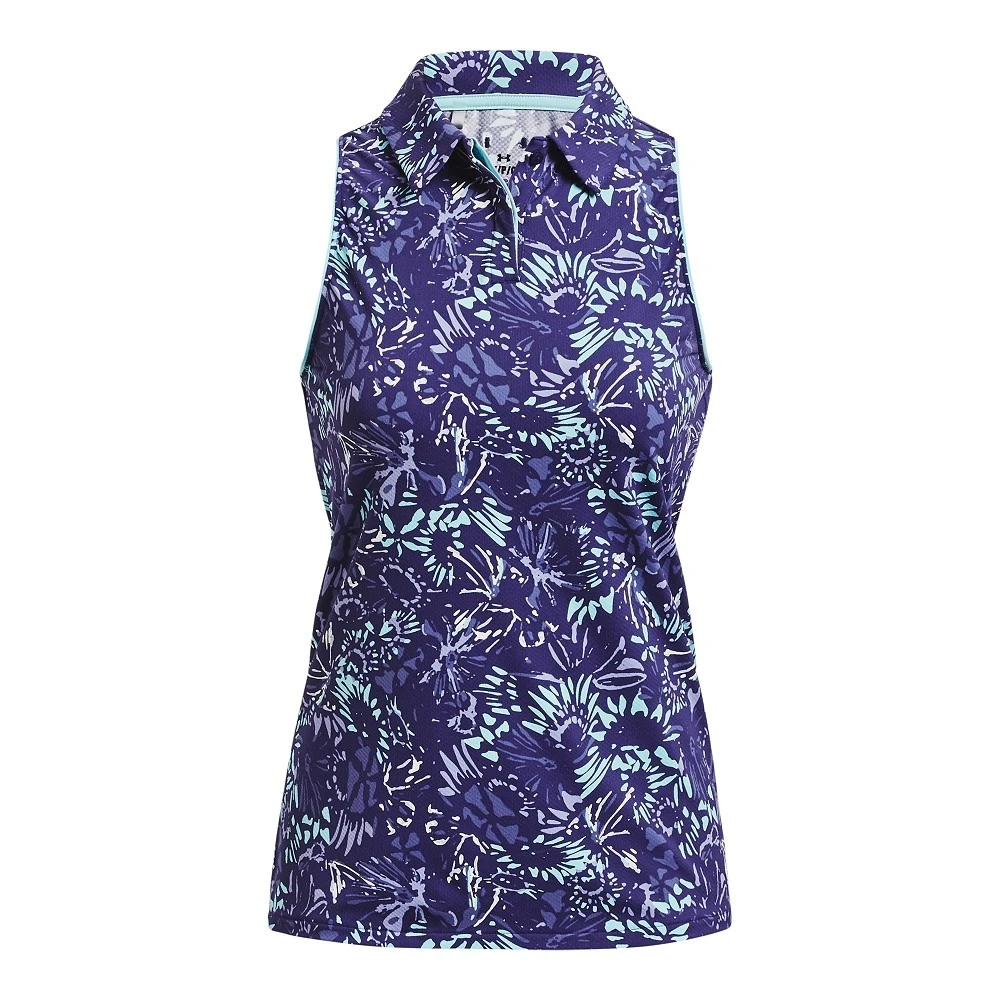 Under Armour UA Iso-Chill Polo SL-Sonar Blue / Baja Blue / Metallic Silver 3 Under Armour UA Iso-Chill Polo SL-Sonar Blue / Baja Blue / Metallic Silver - Afbeelding 3