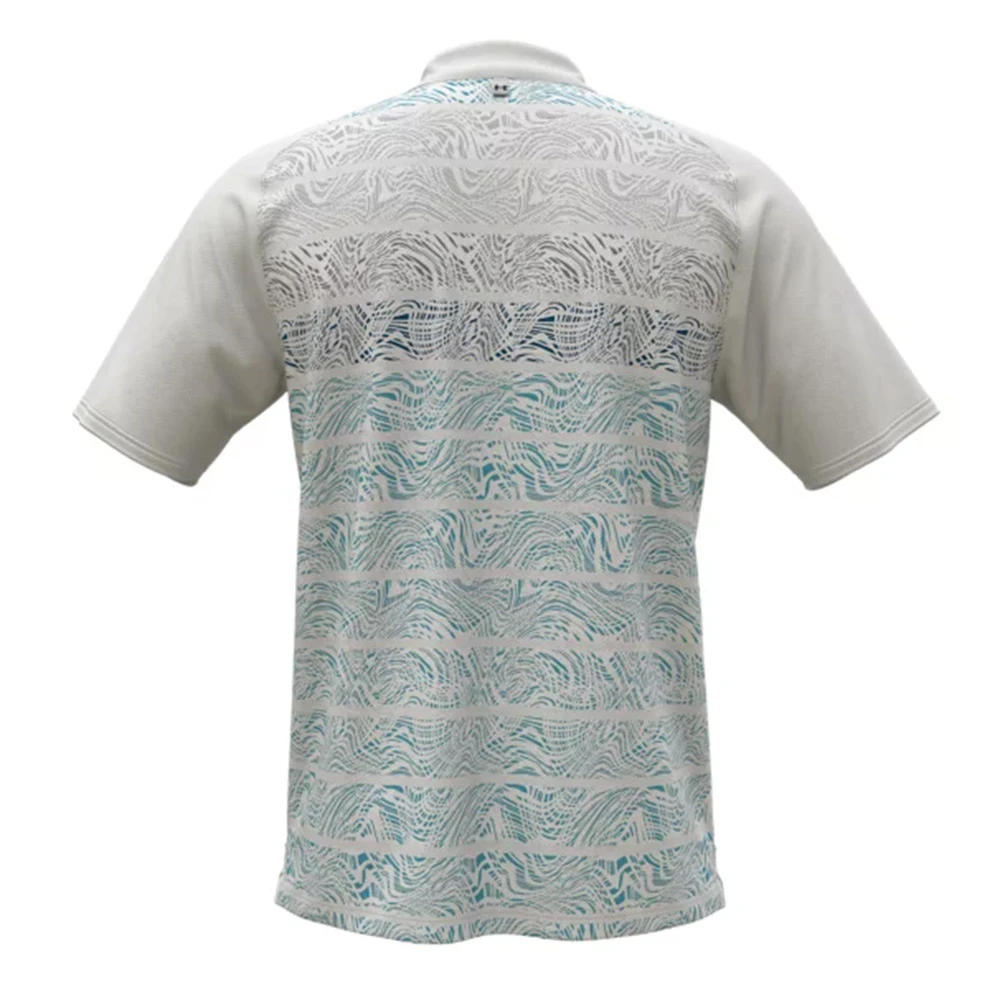 Under Armour UA Iso-Chill Psych Stripe P-Wit / Fresco Blauw / Jet Grijs 2 Under Armour UA Iso-Chill Psych Stripe P-Wit / Fresco Blauw / Jet Grijs - Afbeelding 2