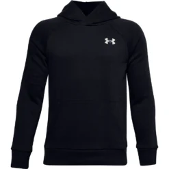 Under Armour UA Rival Cotton Hoodie-Black / / Onyx White