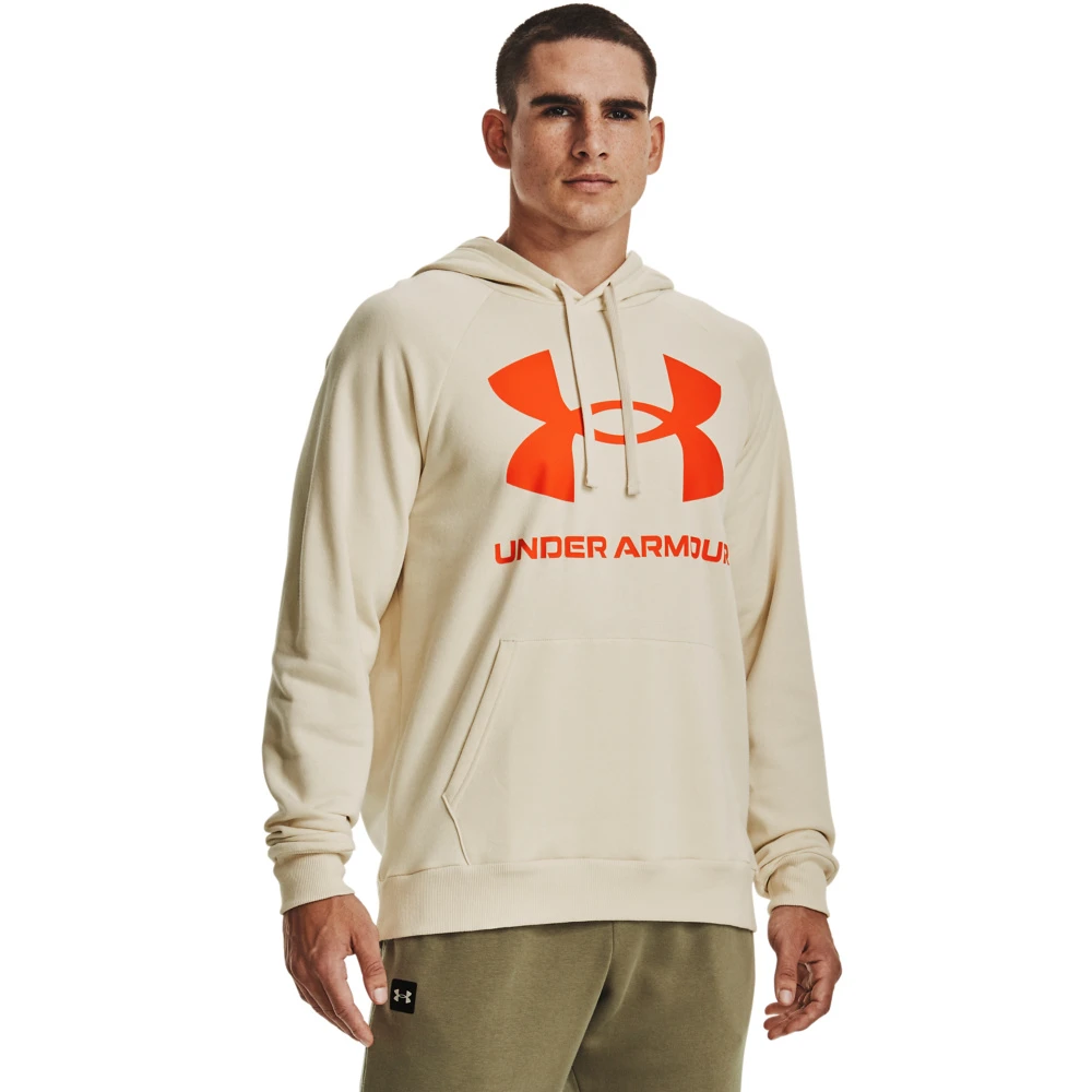 Under Armour UA Rival Fleece Big Logo HD-Stone / / Team Orange 1 Under Armour UA Rival Fleece Big Logo HD-Stone / / Team Orange