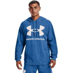 Under Armour UA Rival Fleece Big Logo HD-Victory Blue / / Onyx White