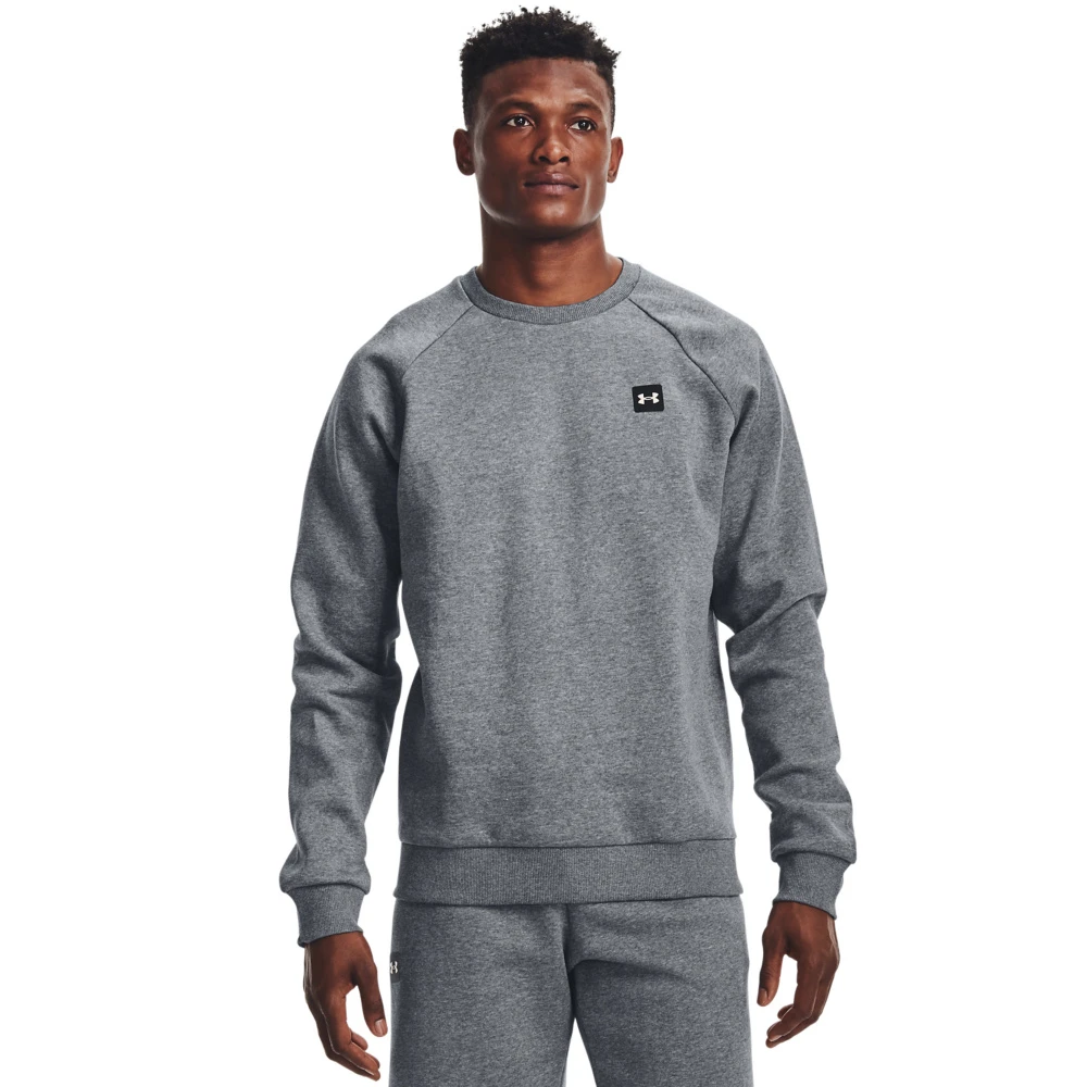 Under Armour UA Rival Fleece Crew-Pitch Gray Light Heather / / Onyx White 1 Under Armour UA Rival Fleece Crew-Pitch Gray Light Heather / / Onyx White
