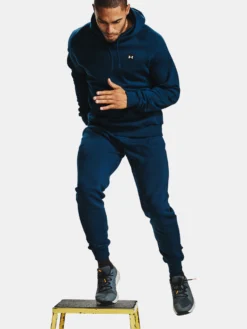 Under Armour UA Rival Fleece Hoodie-Academy / / Onyx Wit -Under Armour || POIVRE BLANC || Poederbaas under armour ua rival fleece hoodie academy onyx w 3