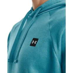 Under Armour UA Rival Fleece Hoodie-Glacier Blue / Onyx White -Under Armour || POIVRE BLANC || Poederbaas under armour ua rival fleece hoodie glacier blue o 4