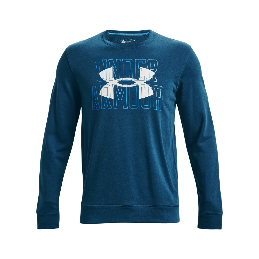 Under Armour UA Rival Terry Logo Crew - Deep Sea / / Onyx White 2 Under Armour UA Rival Terry Logo Crew - Deep Sea / / Onyx White - Afbeelding 2