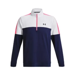 Under Armour UA Storm Midlayer HZ-Midnight Navy / White / Pink Shock -Under Armour || POIVRE BLANC || Poederbaas under armour ua storm midlayer hz midnight navy wh 2
