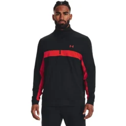 Under Armour UA Storm Tussenlaag 1/2 Zip - Zwart / Radio Rood / Radio Rood